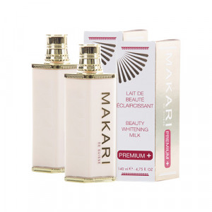 Makari Premium Plus Beauty Whitening Milk - Skin Lightening - 140ml Lotion - 2 Packs
