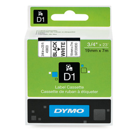 Dymo 45803 19mm x 7m Black on White Tape