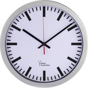 Hama Bahnhof Quartz wall clock Kreis Silber - Weiß (00136244)