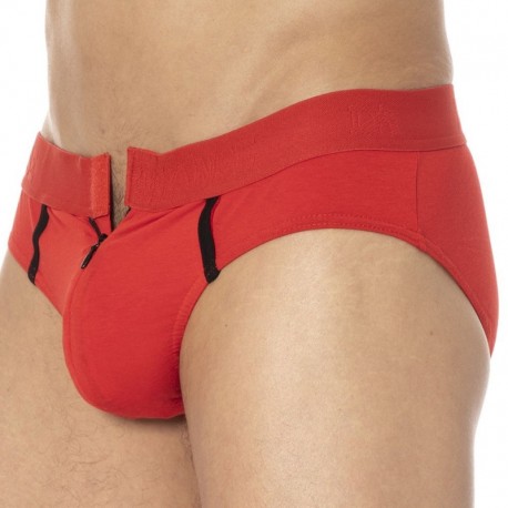 Doreanse Elegant Zip Brief - Red L