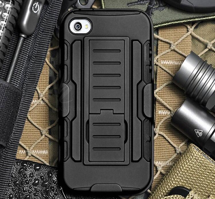 Armor Hybrid Dual Layer Holster Case for iPhone 6 6Plus 5s 4s Kickstand &Locking Belt Clip Cover for Samsung S3 S4 S5 Note4 Note3 Note2