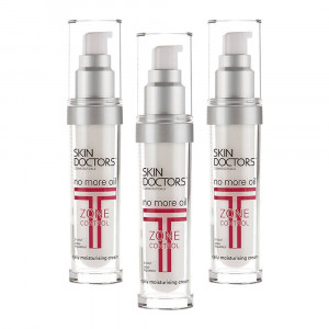 Skin Doctors T-Zone Control Cream - Soothing Daily Moisturiser for Oily Skin - 30ml - 3 Packs