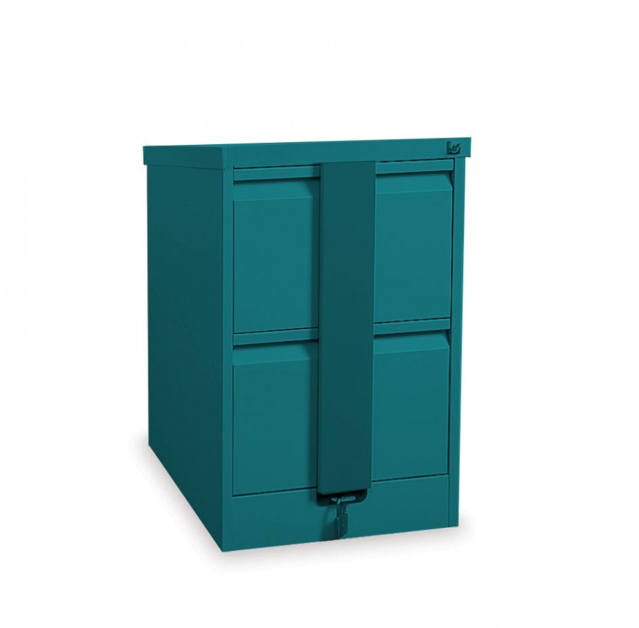 Silverline Kontrax 2 Drawer Verdigris Security Filing Cabinet