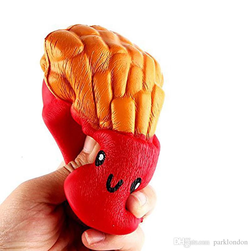 New Slow Rising Squishies High Quality Kawaii Cute Jumbo French Fries Soft Scented Bread Cake Squishy Stretch Kid Toy Free DHL