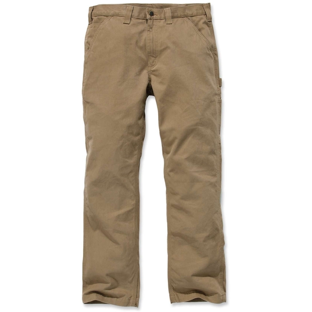 Carhartt Mens Washed Twill Relaxed Cotton Dungaree Pants Trousers Waist 38' (97cm)  Inside Leg 36' (91cm)