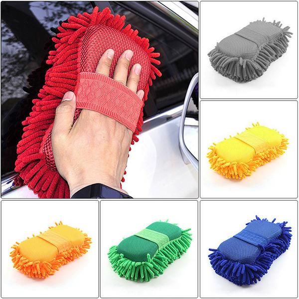 Super Car Wash Glove Auto Hand Weichen Handtuch Mikrofaser Chenille Auto Reinigung Schwamm Block, Auto Waschen Versorgt