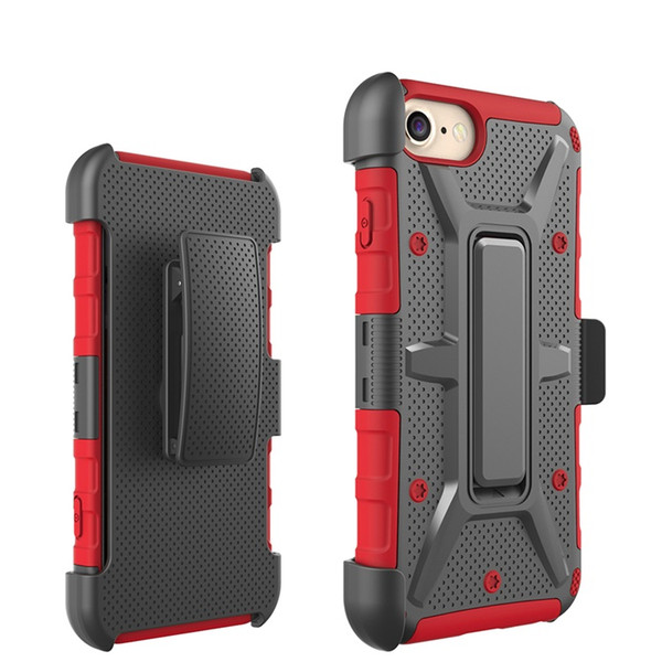 2 in 1 stand dot hybrid case pc armor dual color shockproof cover for samsung j2 prime j5 prime j7 prime black red blue colors