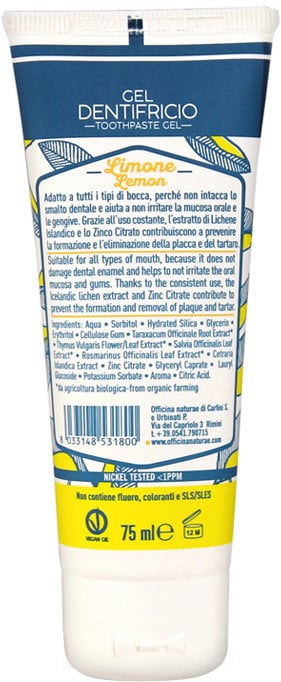 Officina Naturae Gel Toothpaste - Lemon