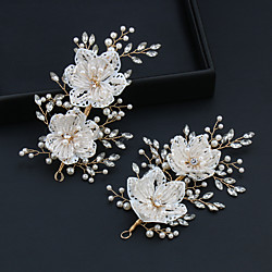 Perles de millet en strass blanches faites à la main en épingle à cheveux mariée accessoires de mariage bijoux de mariage chapeaux Lightinthebox