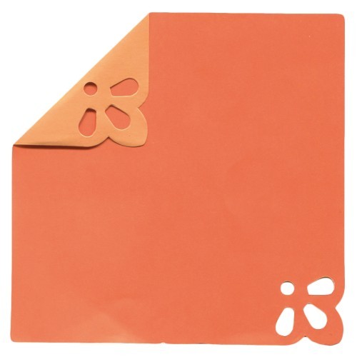 DuoColor Stanz-Faltpapiere, 10 x 10 cm, orange, 2 Ecken, 100 Blatt