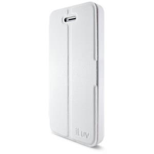 iLuv AI5BOLSWH Flip Wallet Cover für Apple iPhone 5/5s SE schimmery weiss (AI5BOLSWH)