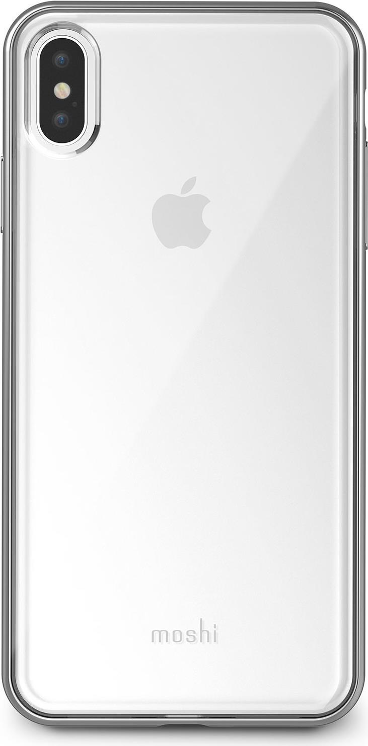 Moshi Vitros Clear - Hintere Abdeckung für Mobiltelefon - Jet Silver - für Apple iPhone XS Max (99MO103203)