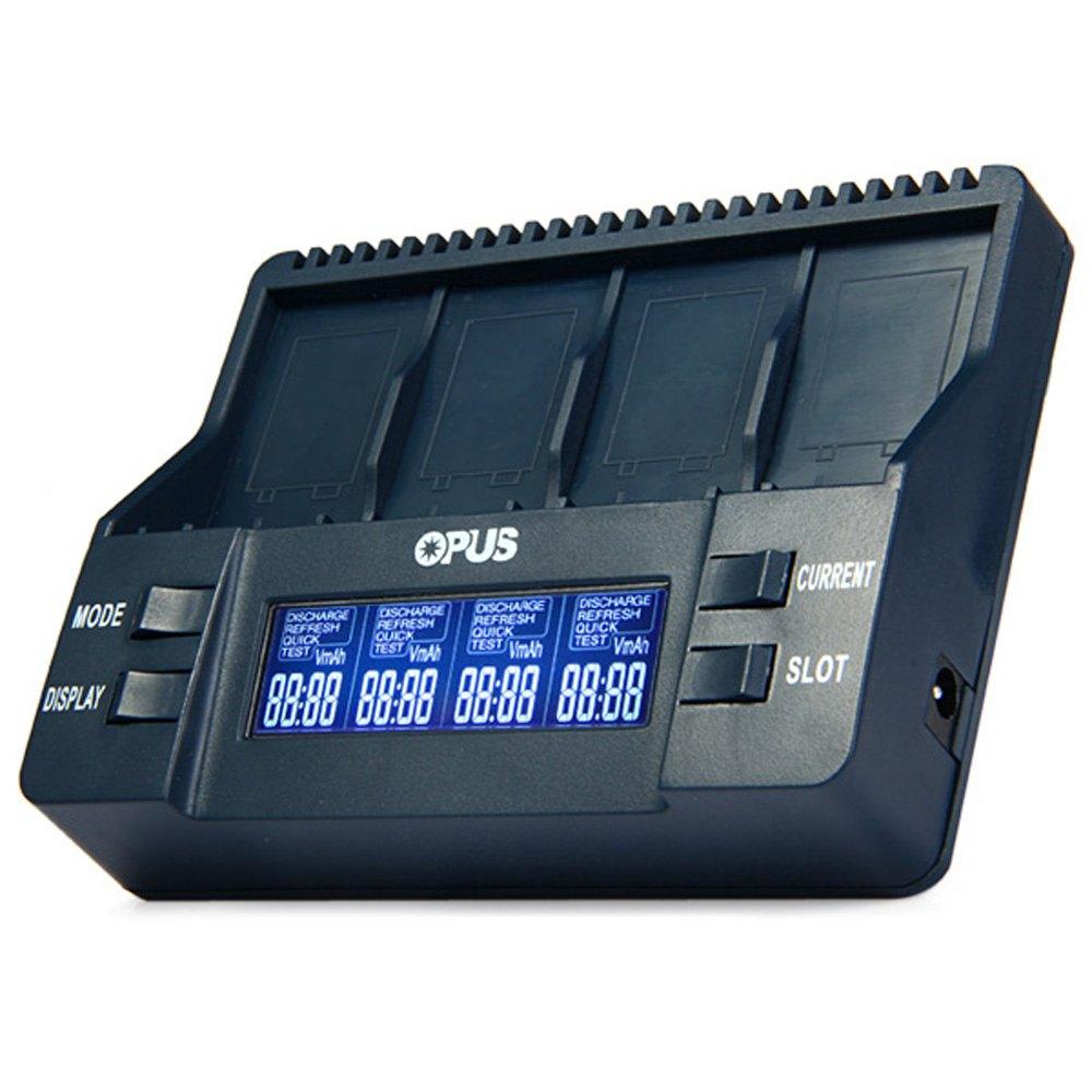 Opus BT-C900 Smart Batterie Ladegerät Digital 4 Steckplätze LCD Display 9V 9V Li-Ion Ladegerät Adapter EU / US Stecker F