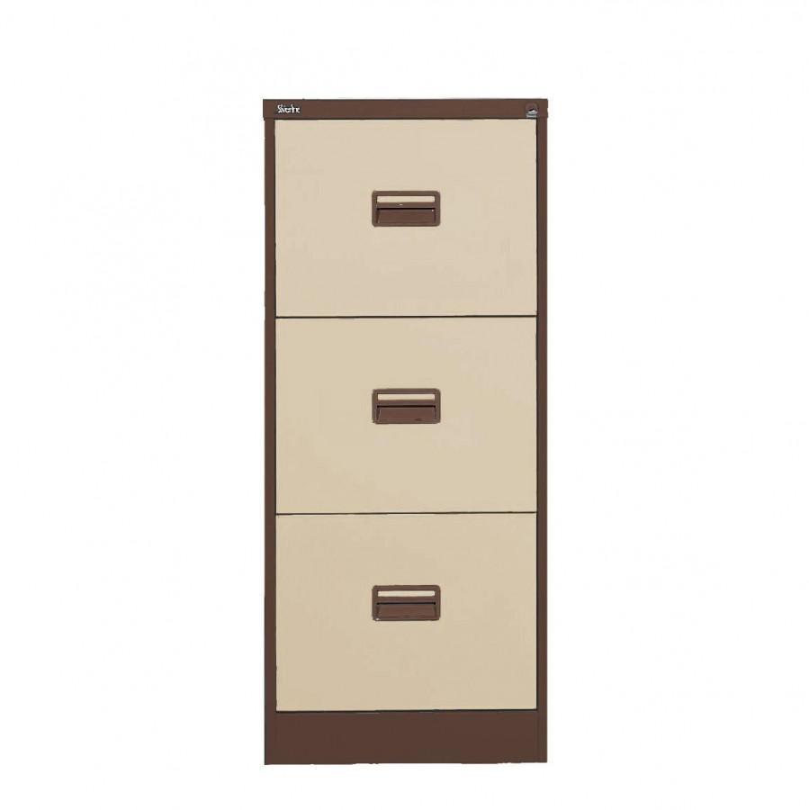 Jumbo A3 Lockable Filing Cabinet- Brown and Beige