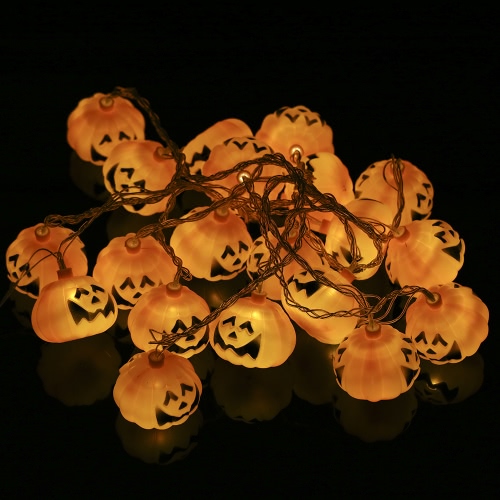 20LEDs 16.4ft Pumpkin String Light Lamp for Halloween Christmas Party Festival Decoration