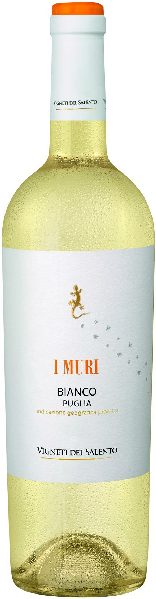 Vigneti del Salento I Muri Bianco Jg. 2017 Cuvee aus 33 Proz. Verdeca, 33 Proz. Malvasia, 33 Proz. Chardonnay Italien Apulien Vigneti del Salento