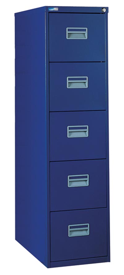 5 Drawer Blue Filing cabinet