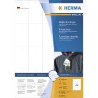 HERMA Robust Tags - Nicht klebende Etiketten, perforiert - weiß - 42 x 70 mm - 2000 Etikett(en) (100 Bogen x 20) (6871)