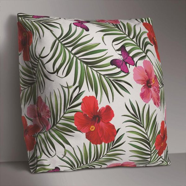 Cushion/Decorative Pillow Flower Double Side Print Cushion Cover Polyester Decorative For Sofa Seat Soft Throw Case 45x45cm Home Decor
