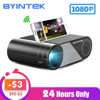 BYINTEK SKY K9 720P 1080P LED Portable Home Theater HD Mini Projector (Option Multi-Screen For Iphone Ipad Smart Phone Tablet)