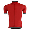 Fineou Men's Spring Summer and Fall Style Red Cycling Jerseys with Pocket