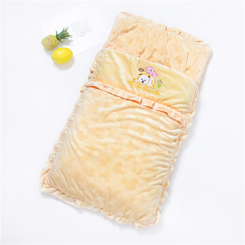 Bear Print Baby Softness Envelope Design Sleeping Bag