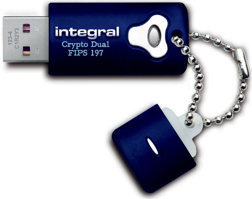 Integral 2GB Crypto Dual Fips 197 256-bit Hardware Encrypted USB Flash Drive