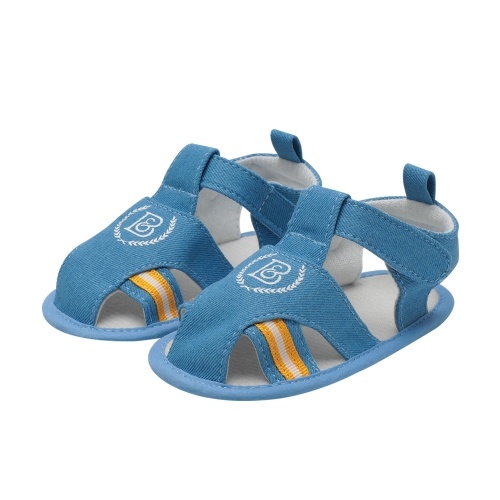 Zapatos de bebé para bebés pequeños Sandalias para niños Cinta mágica Suela blanda Zapatillas antideslizantes Prewalker para verano Azul oscuro Tamaño EE. UU. 4