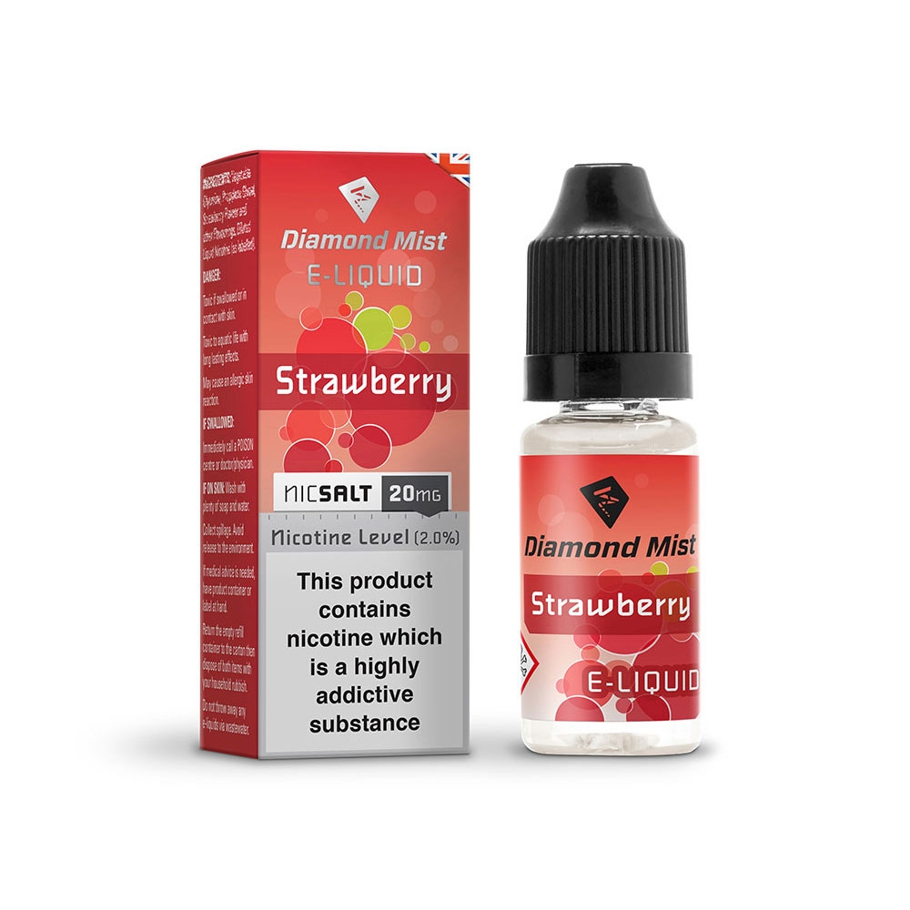 Diamond Mist E-Liquid Dripper Strawberry Nic Salt 10ml - 20mg