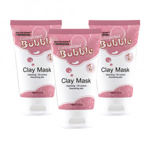 Neutriherbs Bubble Maske - Neuartige Gesichtsmaske gegen fettige Haut - 3er Pack