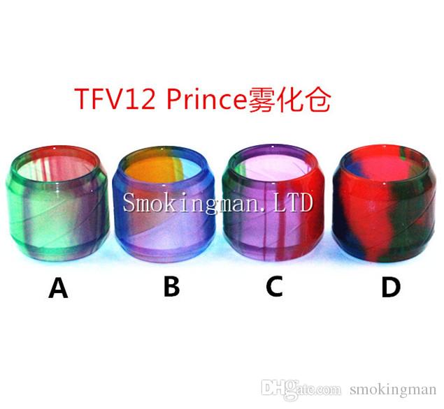 Colorful Resin Replacement tube Caps Big Capacity for TFV12 Prince Tank Epoxy Holder Replacement tank Expansion tank Epoxy Drip Tip tips