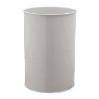 DURABLE Papierkorb METALL, rund, 30 Liter, grau aus Stahl, kratzfeste Epoxidharz-Beschichtung (3303-10)