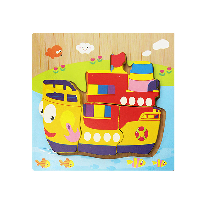 Baby Toys Wooden 3d Puzzle Cartoon Animal Intelligence Teaser Children Tangram Shapes Learning Jigsaw