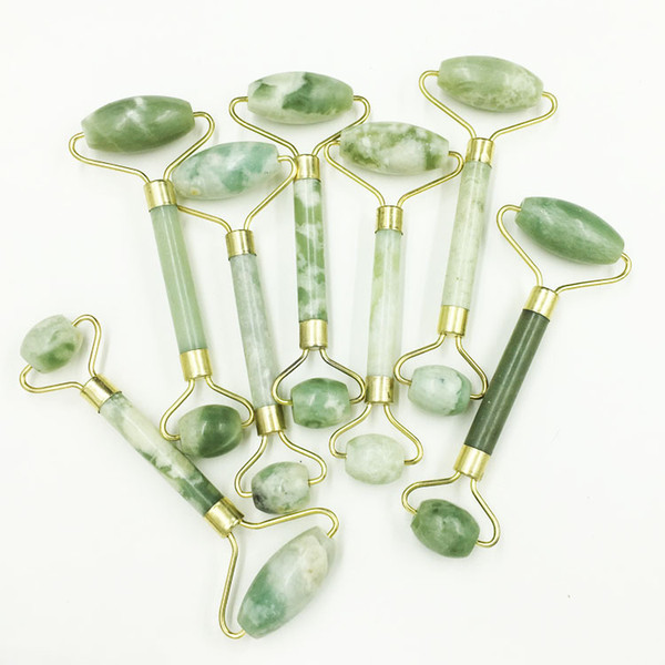 2020 natural jade beauty container jade roller face thinner face massager facial beauty stick