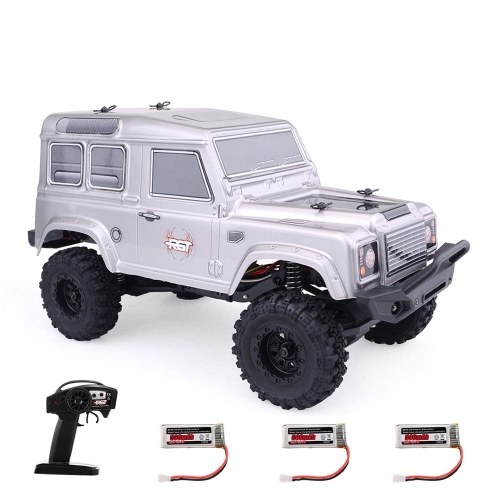 RGT 136240 1/24 2,4 G 4WD 15 km / h RC Rock Crawler Off-Road-Buggy mit 3 Batterien