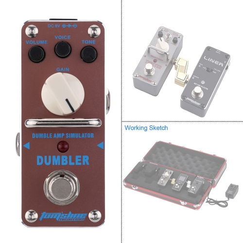 ARÔME ADR-3 Dumbler Amp Simulator Mini guitare électrique simple pédale d'effet avec True Bypass