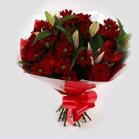Red Rapture Bouquet-FREE DELIVERY