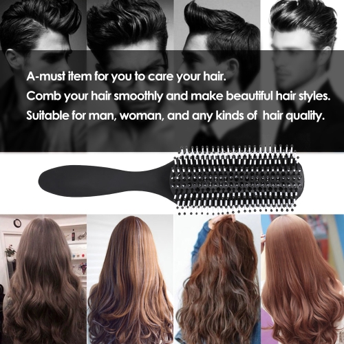1pc Hair Comb Brush Anti-static Hairbrush 9 Rows Plastic Dentangling Hairdressing Scalp Massage