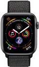 Apple Watch Series 4 (GPS + Cellular) - 40 mm - Weltraum grau Aluminium - intelligente Uhr mit Sportschleife - gewebtes Nylon - schwarz - Bandgröße 130-190 mm - Anzeige 4 cm (1.57