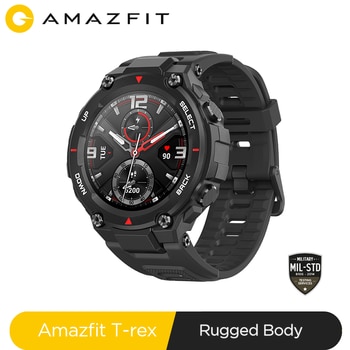New 2020 CES Amazfit T rex T-rex Smartwatch Contrl Music 5ATM Smart Watch GPS/GLONASS 20days battry life MIL-STD for Xiaomi iOS
