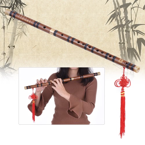 Conectable Bitter flauta de bambú hecha a mano tradicional china Dizi musical de viento de madera Instrumento Clave de D Estudio de los niveles de desempeño profesional