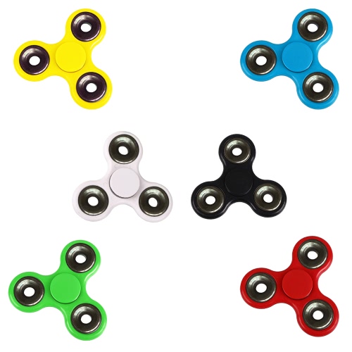 Tri Triangle Fidget Hand Finger Spin Spinner Widget Focus Toy EDC Pocket Desktoy Plastic Gift for ADHD ADD Children Adults Relieve Stress Anxiety Boredom Killing Time