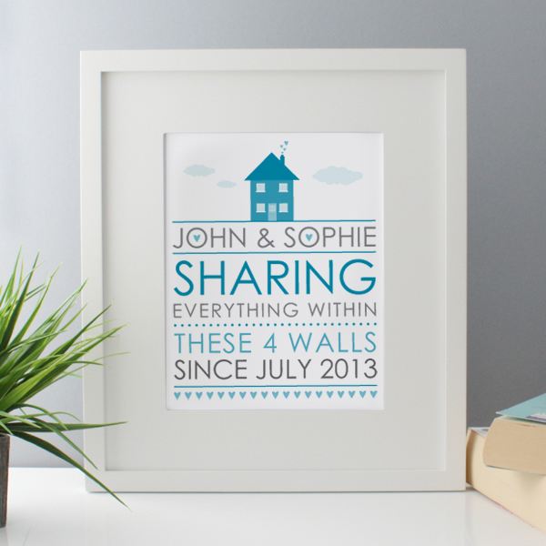 Sharing Everything Within These 4 Walls Since  - Personalised Framed Print