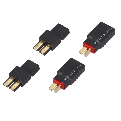 2Pairs NO Wires Traxxas Plug Female to T-Plug Male and Traxxas Male to T-Plug Female Connector Adapter