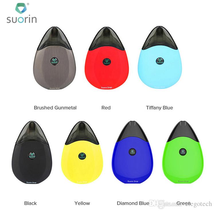 Suorin Drop Kit 310mah Battery 2ml Refillable Pod Replacement Cartridge ALL-IN-One AIO System Water-drop Design 100% Authentic AIO Device