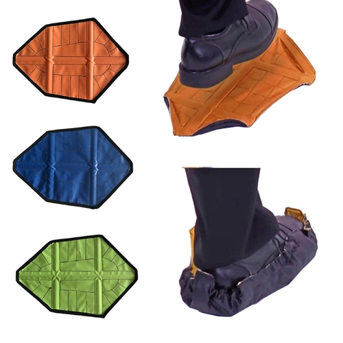 Reusable Auto-package Shoe Covers 2pcs Easy Step-in Overshoes for Home Workers