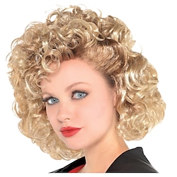 Sandy Olsson Greaser Wig Halloween Costume Accessory for Women Grease One Size Blonde Lightinthebox