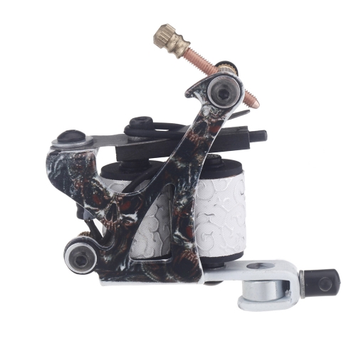 New Pro Tattoo Machine Gun Shader Liner 10 Wrap Coils Free Spring Multicolour