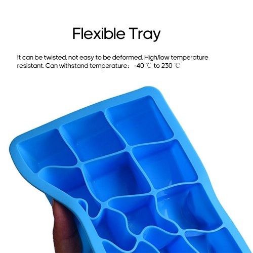 Lebensmittelqualität Silikon Eiswürfelschale 14 Grids Ice Cube Mould Kleine Eismaschine