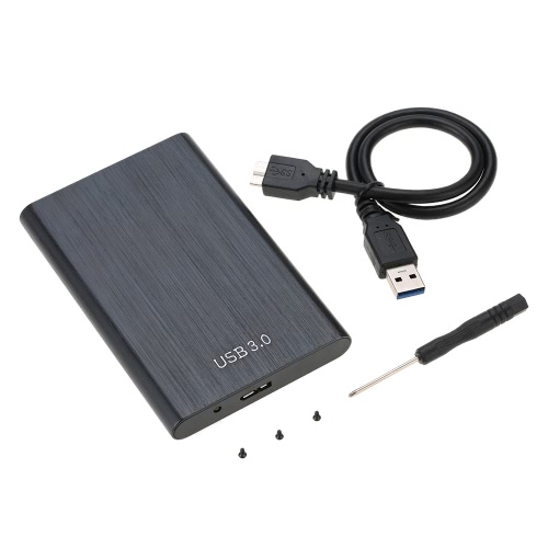 Super Speed 6Gbps Aluminio 2.5 "SATA SSD HDD Unidad de disco duro a USB 3.0 Convertidor Tarjeta adaptadora Caja externa del gabinete Caddy + Cable USB